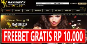 MandiriWin Freebet Gratis Rp 10.000 Tanpa Deposit