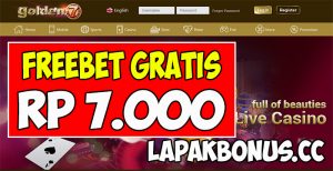 Golden7Asia Freebet Gratis Rp 7.000 Tanpa Deposit