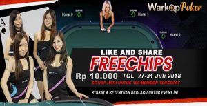 WarkopPoker Freechips Gratis Rp 10.000