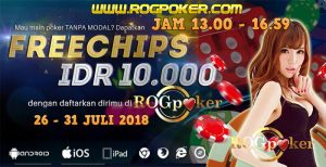 ROGPoker Freechips Gratis Rp 10.000