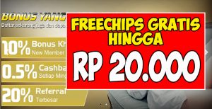 InfoQiu.com Freechips Gratis Hingga Rp 20.000