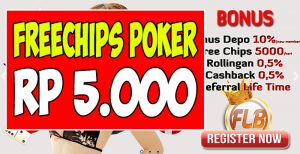 FLBPoker.com Freechips Poker Rp 5.000 Setiap Selasa