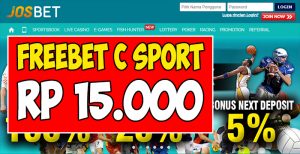 JosBet88.com Freebet Sportbook Rp 15.000