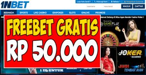 1Nbet.com Freebet Gratis Rp 50.000