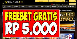 Puncak4D.org Freebet Gratis Rp 5.000 Tanpa Deposit