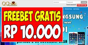 QQMegaWin77.com Freebet Gratis Rp 10.000 Tanpa Deposit