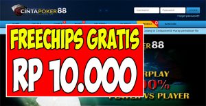 CintaPoker88.biz Freechips Poker Rp 10.000