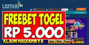 Lestari4D.com Freebet Togel Rp 5.000 Tanpa Deposit