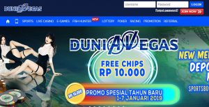 DuniaVegas.com Freebet Gratis Rp 10.000