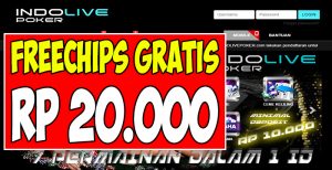 IndoLivePoker.com Freechips Gratis Rp 20.000