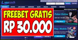 LigaCash.me Freebet Gratis Rp 30.000