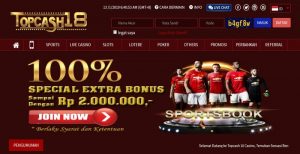 Topcash18 – Bonus Deposit 100% Sportbook New Member