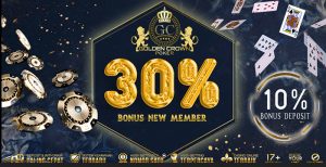 GoldenCrownPoker – Bonus Deposit 30% Member Baru