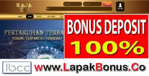 RAJA323 – Bonus Deposit 100% Slots Game Buat Member Baru