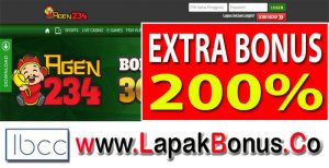 AGEN234 – Extra Bonus Deposit 200% Slots Game Buat Member Baru