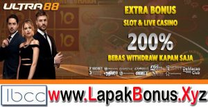 ULTRA88 – Extra Bonus New Member 200% SLOT dan LIVE CASINO