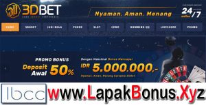 3DBet – Extra Bonus Deposit 50% Sportsbook Member Baru