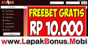 BISA4D – FREEBET GRATIS RP 10.000 TANPA DEPOSIT