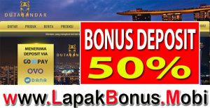 DUTABANDAR – WELCOME BONUS DEPOSIT 50% SPORTSBOOK MEMBER BARU