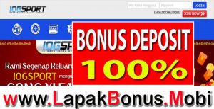 IOGSPORT – WELCOME BONUS 100% SLOT GAME MEMBER BARU