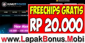 SUMUTPOKER – FREECHIPS ANGPAO GRATIS RP 20.000 GAK PAKAI RIBET