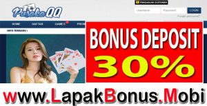 PUSAKAQQ – WELCOME BONUS DEPOSIT 30% MEMBER BARU