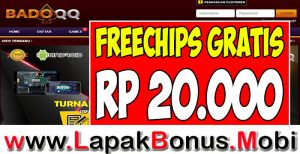 BADOQQ – FREECHIPS GRATIS TANPA DEPOSIT RP 20.000