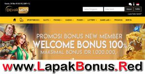 DEWAMPO – WELCOME BONUS DEPOSIT 100% SLOT GAMES MEMBER BARU