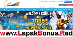 SUPERWIN77 – WELCOME BONUS DEPOSIT 100% SLOT GAMES MEMBER BARU