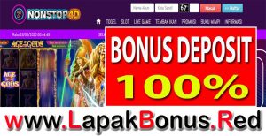 NONSTOP4D – WELCOME BONUS DEPOSIT 100% SLOT GAMES MEMBER BARU