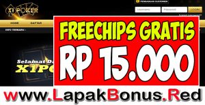 X1POKER – FREECHIPS GRATIS RP 15.000 TANPA DEPOSIT