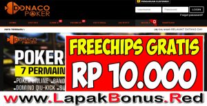 DONACOPOKER – FREECHIPS GRATIS RP 10.000 TANPA DEPOSIT