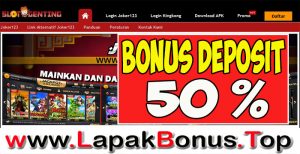 SLOTGENTING – WELCOME BONUS DEPOSIT 50% SLOT GAMES NEW MEMBER