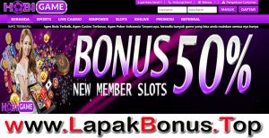 HOBIGAME – WELCOME BONUS DEPOSIT 50% SLOT GAMES MEMBER BARU