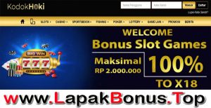 KODOKHOKI – WELCOME BONUS DEPOSIT 100% SLOT GAMES MEMBER BARU