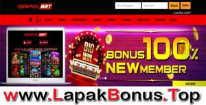 RESPONBET – WELCOME BONUS DEPOSIT 100% SLOT GAMES MEMBER BARU