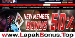 CASINOSPORT88 – WELCOME BONUS DEPOSIT 50% SPORTSBOOK MEMBER BARU