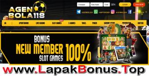 AGENBOLA118 – WELCOME BONUS DEPOSIT 100% SLOT GAMES MEMBER BARU