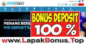 JENIUSBET – WELCOME BONUS DEPOSIT 100% SLOT GAMES MEMBER