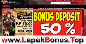 BALIPLAY – WELCOME BONUS DEPOSIT 50% SLOT GAMES MEMBER BARU