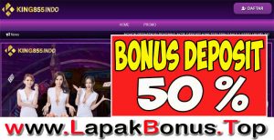 KING855INDO -WELCOME BONUS DEPOSIT 50% LIVE CASINO MEMBER BARU