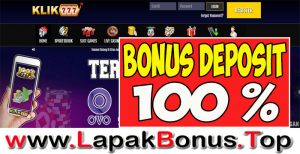 KLIK777 – WELCOME BONUS DEPOSIT 100% SLOT GAMES MEMBER BARU