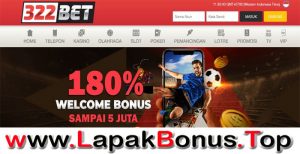 322BET – WELCOME BONUS DEPOSIT SLOT GAMES MEMBER BARU 180%