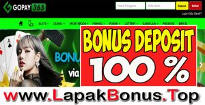 GOPAY365 – WELCOME BONUS DEPOSIT 100% SLOT GAMES MEMBER BARU