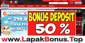 ZONAHOKI – WELCOME BONUS DEPOSIT 50% SLOT GAMES MEMBER BARU