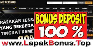 METEOR88 – WELCOME BONUS DEPOSIT 100% SLOT GAMES MEMBER BARU