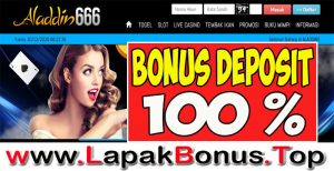 ALADIN666 – WELCOME BONUS DEPOSIT 100% SLOT GAMES MEMBER BARU