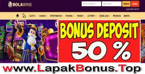 BOLAWINS – WELCOME BONUS DEPOSIT 50% LIVE CASINO MEMBER BARU