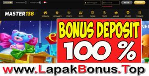 MASTER138 – WELCOME BONUS DEPOSIT 100% SLOT GAMES MEMBER BARU