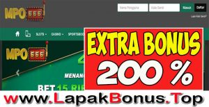 MPO666 – EXTRA BONUS DEPOSIT 200% SPORTSBOOK MEMBER BARU